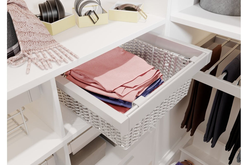 Pull-Out Wardrobe Rattan Basket Drawer 800mm view 4