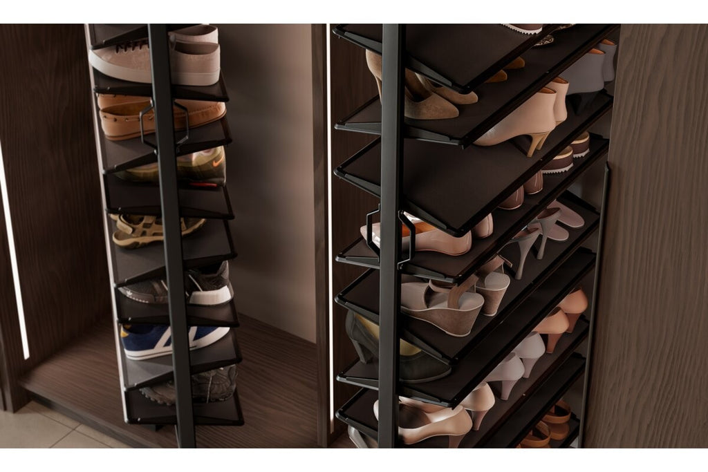 GTV 180° rotating wardrobe shoe carousel 10 shelf view 9