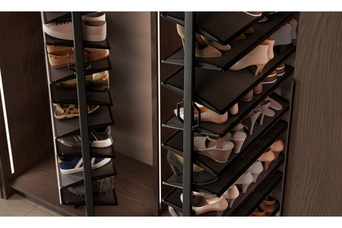 GTV 180° rotating wardrobe shoe carousel 10 shelf view 9