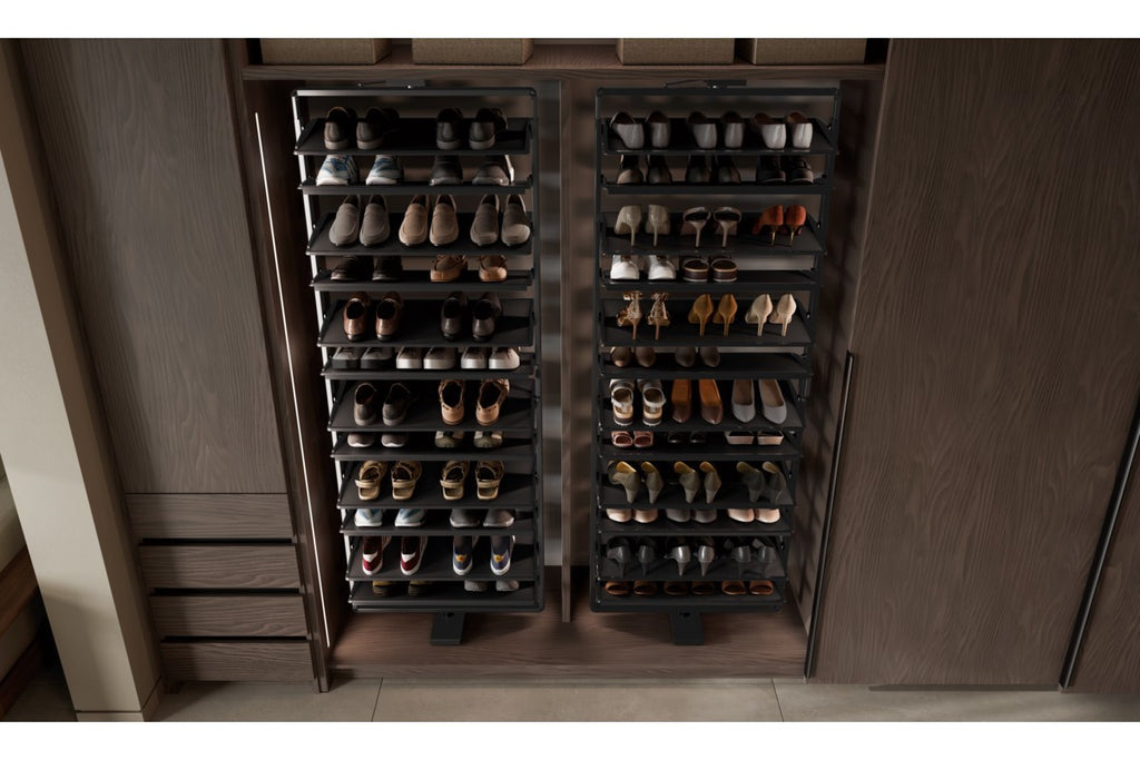 GTV 180° rotating wardrobe shoe carousel 8 shelf view 11