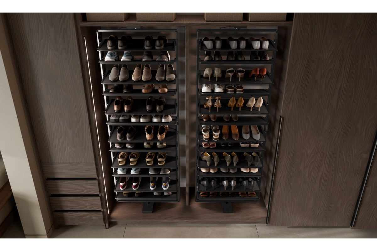 GTV 180° rotating wardrobe shoe carousel 8 shelf view 11