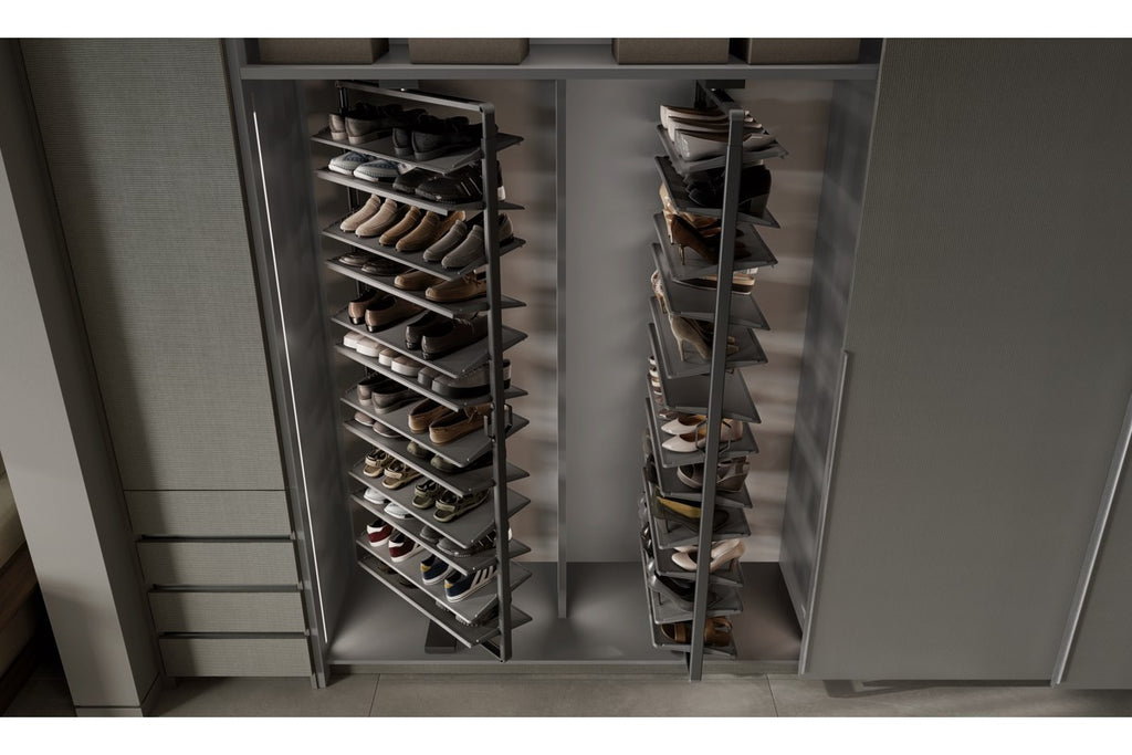 GTV 180° rotating wardrobe shoe carousel 8 shelf view 7
