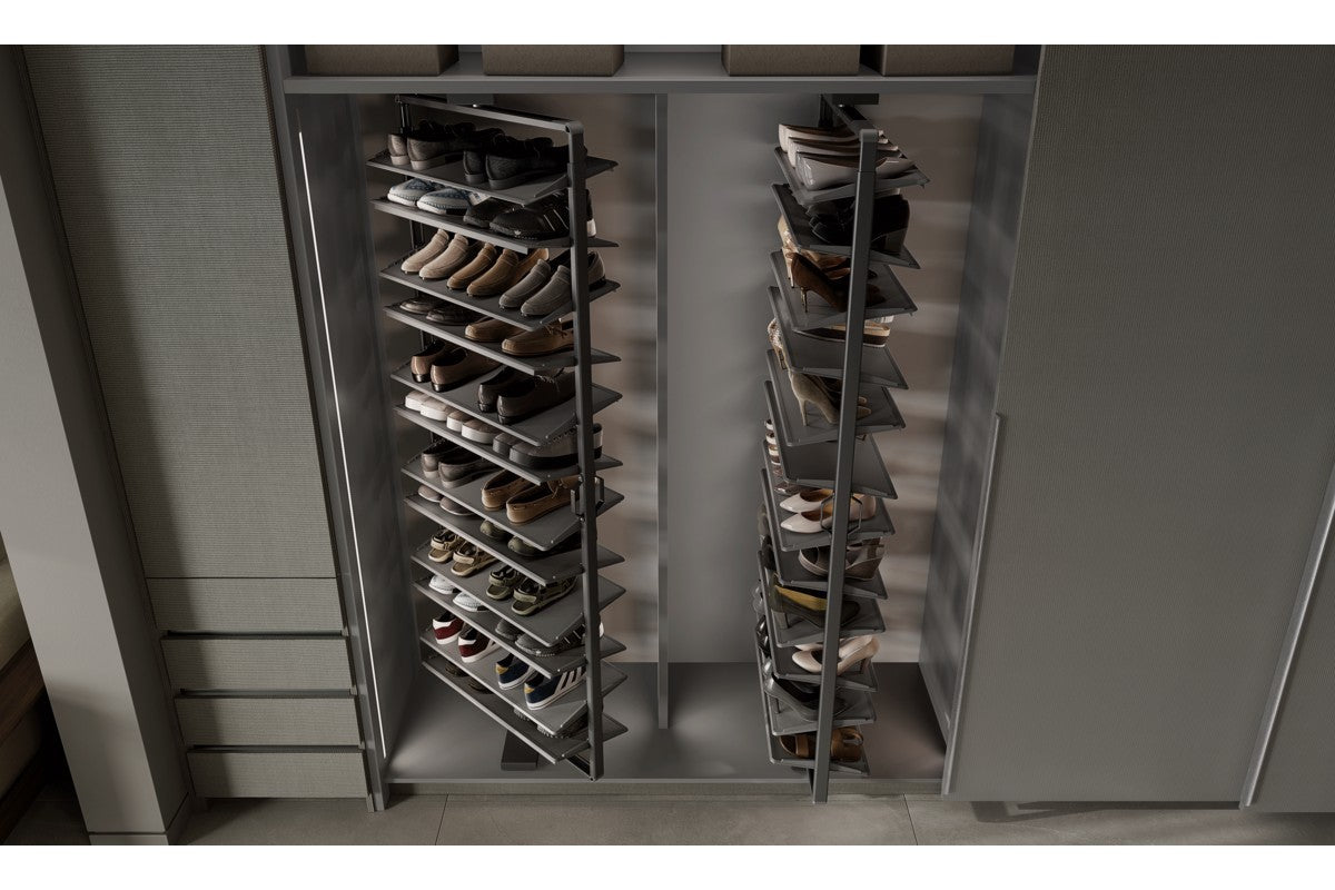 GTV 180° rotating wardrobe shoe carousel 8 shelf view 7