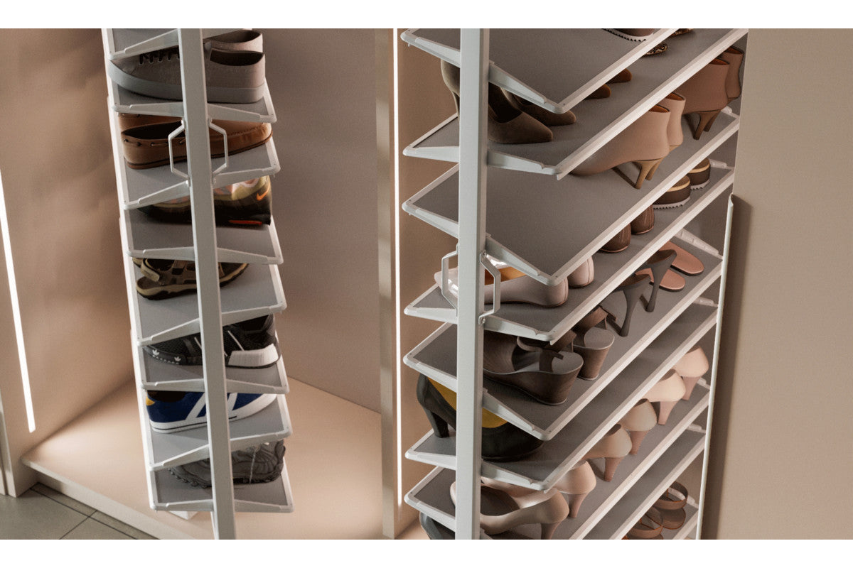 GTV 180° rotating wardrobe shoe carousel 10 shelf view 3