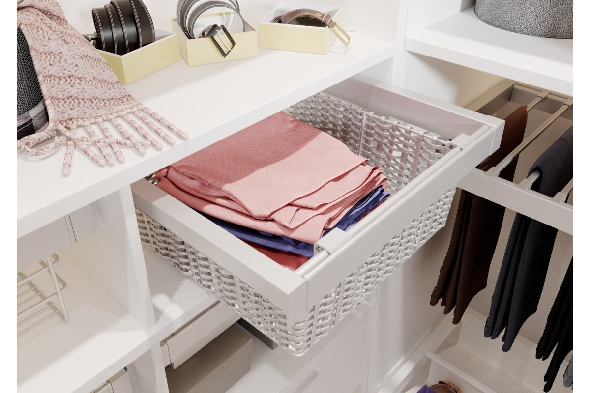 Pull-Out Wardrobe Rattan Basket Drawer 800mm view 9