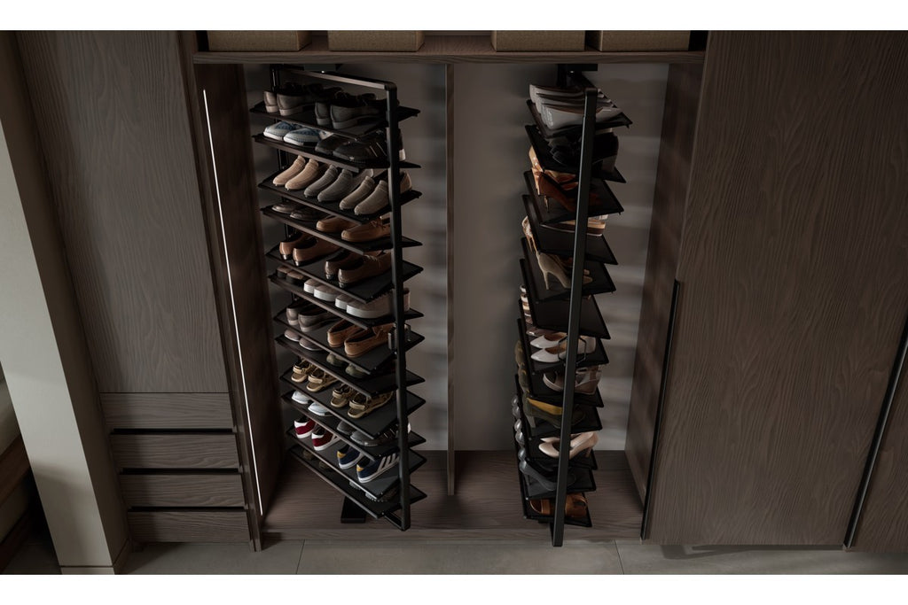 GTV 180° rotating wardrobe shoe carousel 8 shelf view 12